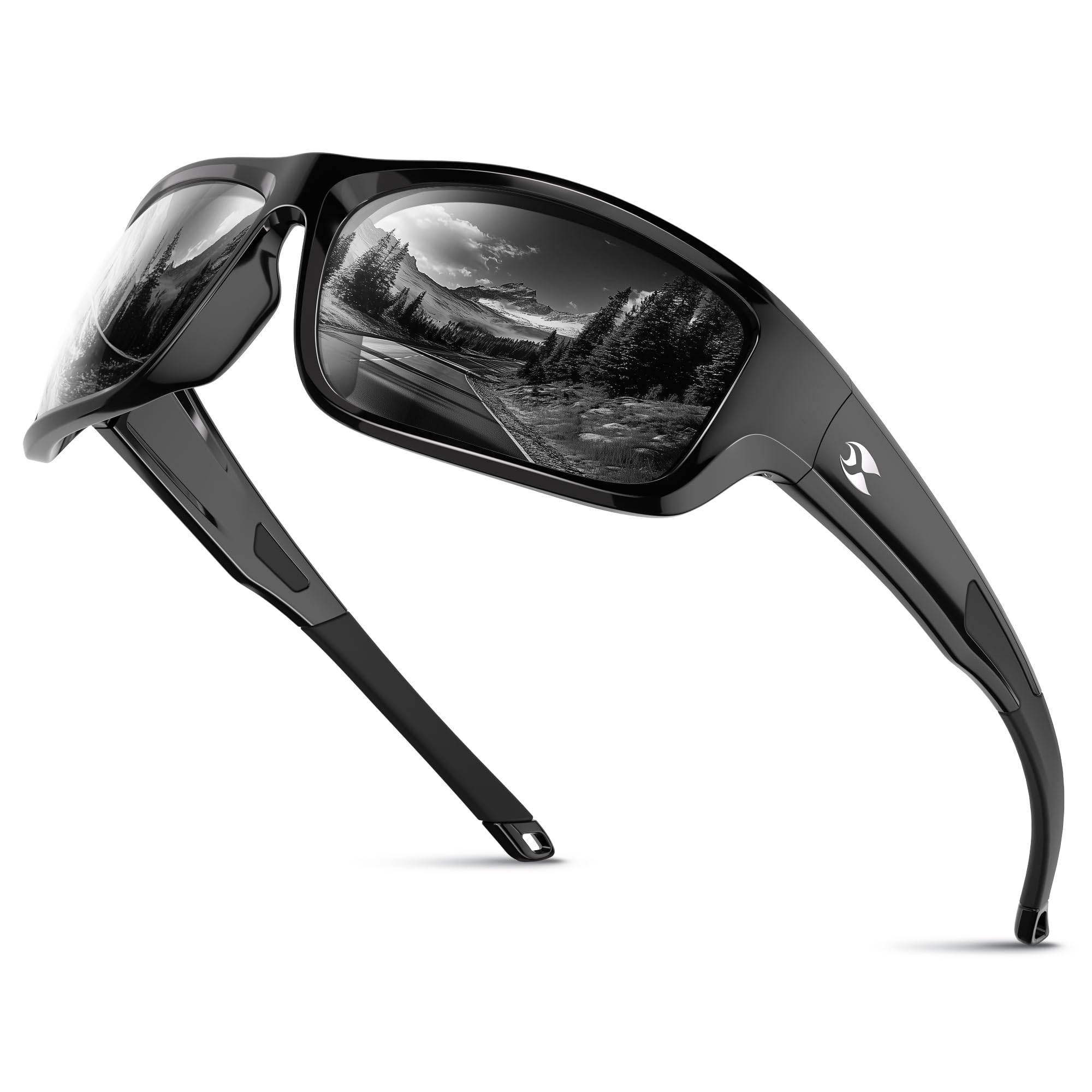 Polarized Sunglasses, UV400 Protection Wrap Around Sun Glasses for Golf Fishing Running Driving