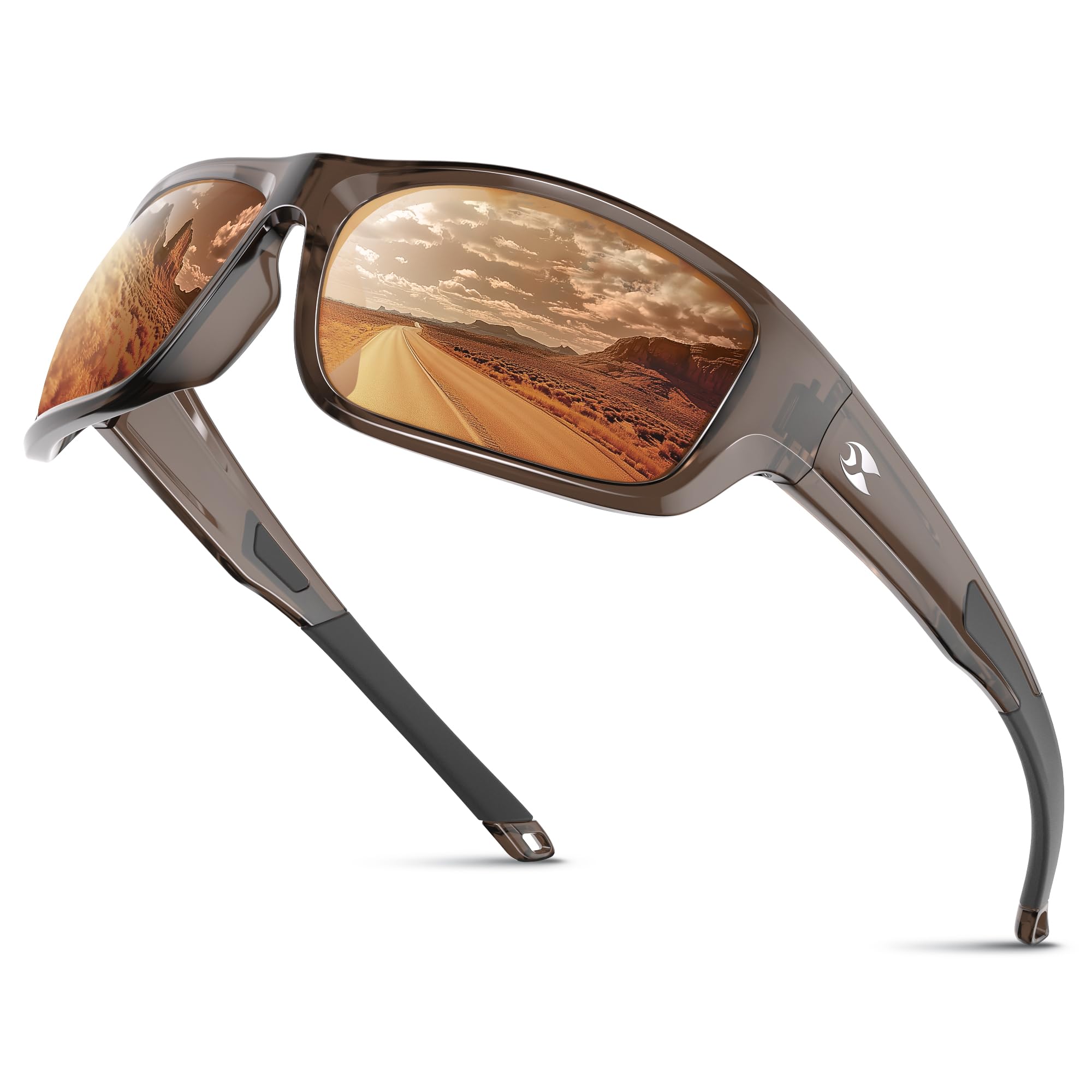 Polarized Sunglasses, UV400 Protection Wrap Around Sun Glasses for Golf Fishing Running Driving