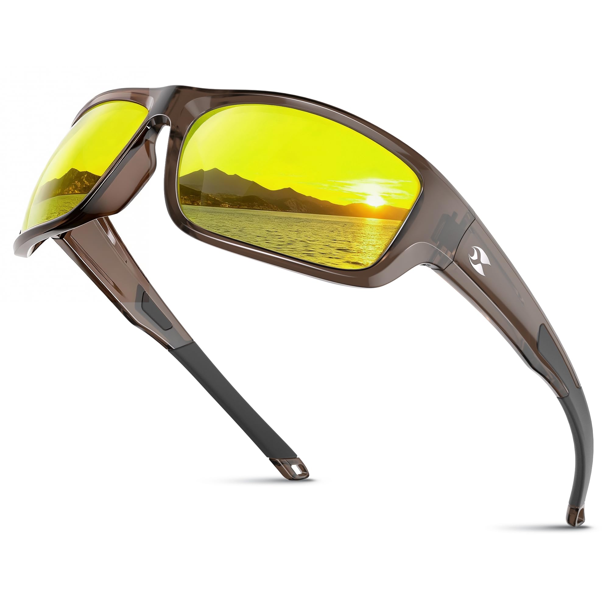 Polarized Sunglasses, UV400 Protection Wrap Around Sun Glasses for Golf Fishing Running Driving