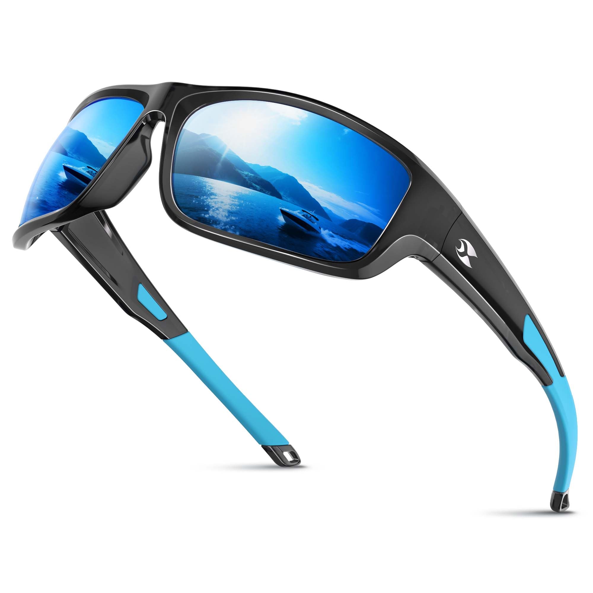 Polarized Sunglasses, UV400 Protection Wrap Around Sun Glasses for Golf Fishing Running Driving