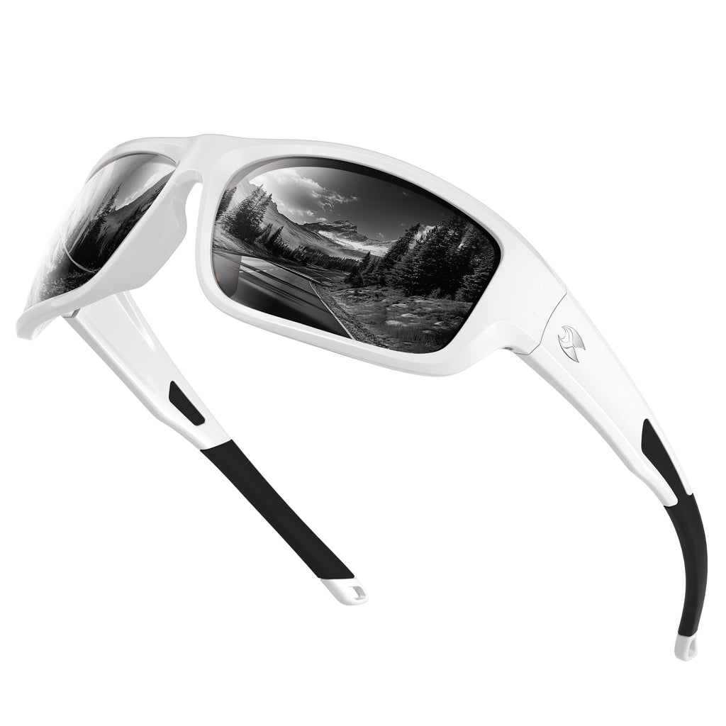 Polarized Sunglasses, UV400 Protection Wrap Around Sun Glasses for Golf Fishing Running Driving