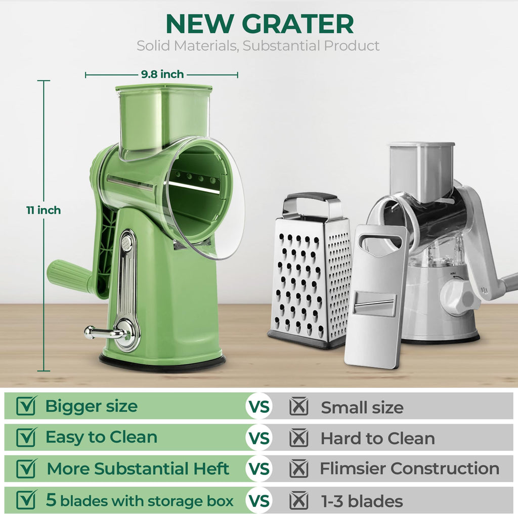 Food Grater with Handle - Vegetable Shredder