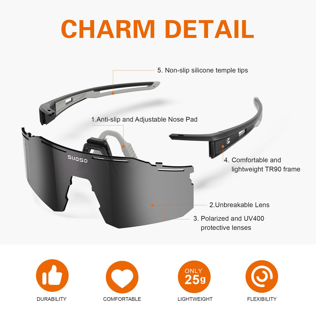 Polarized Sports Sunglasses for men and women