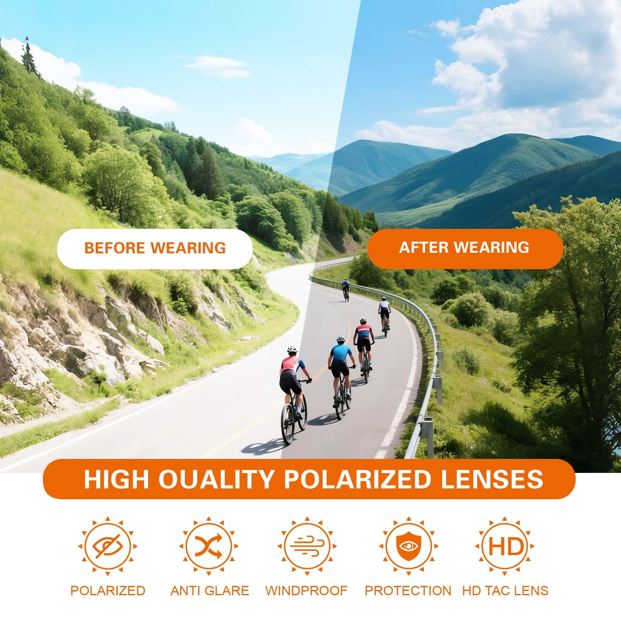 Polarized Sports Sunglasses