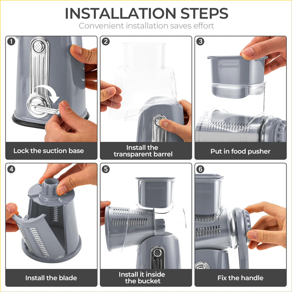Averra Vegetable Grater for Home Use, Food Chopper for Kitchen